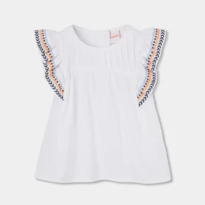 Blusón de tejido fantasía de niña