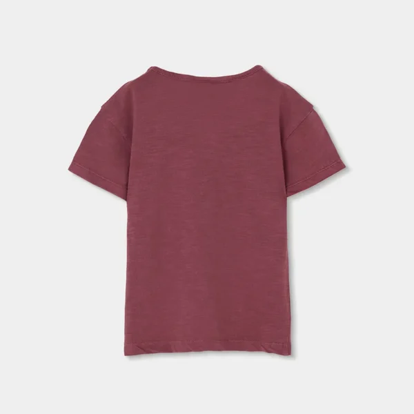 Camiseta punto flamé de niña