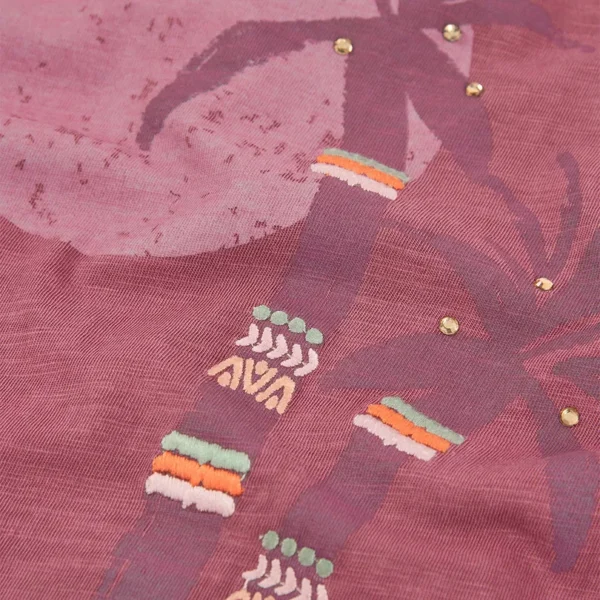 Camiseta punto flamé de niña