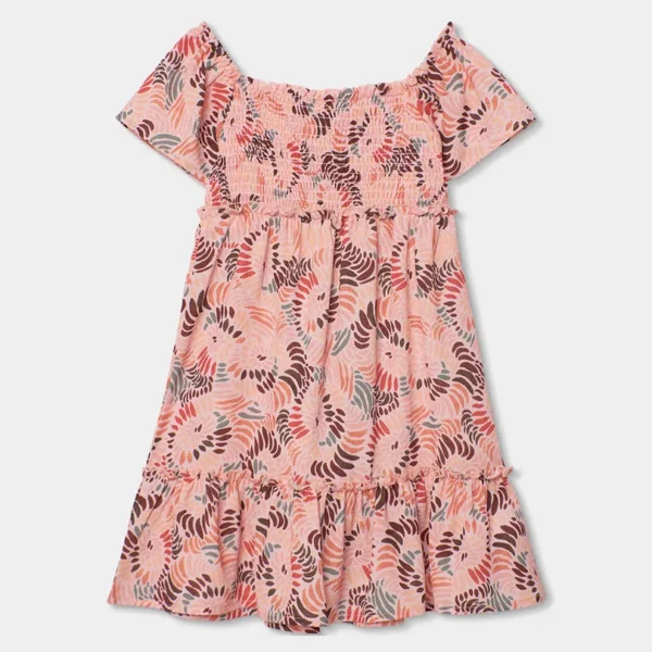 4330669845_b Vestido crepe estampado de niña