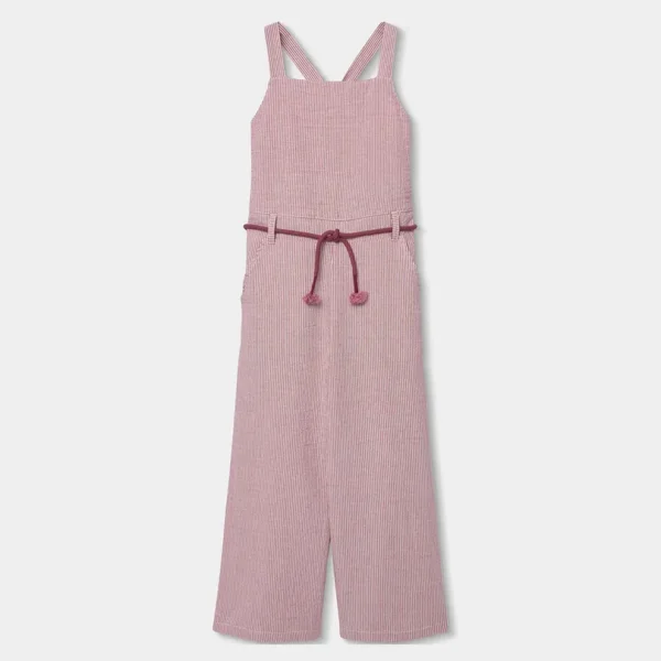 Mono popelín listado de niña