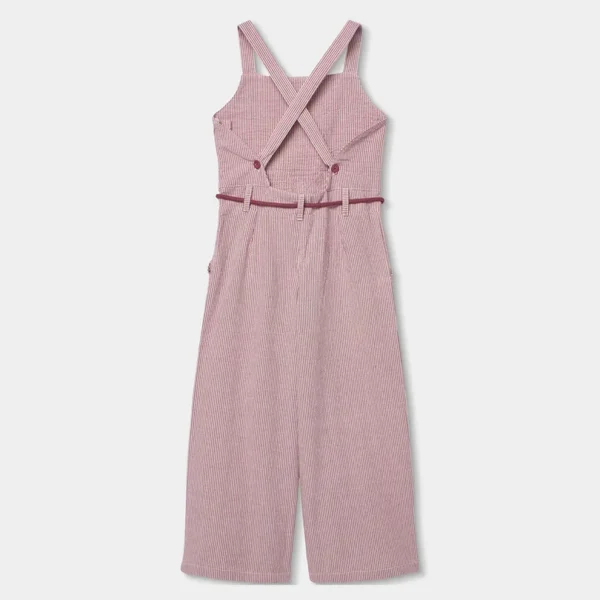 Mono popelín listado de niña