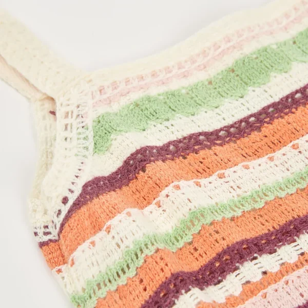 Vestido tricotosa combinado de niña