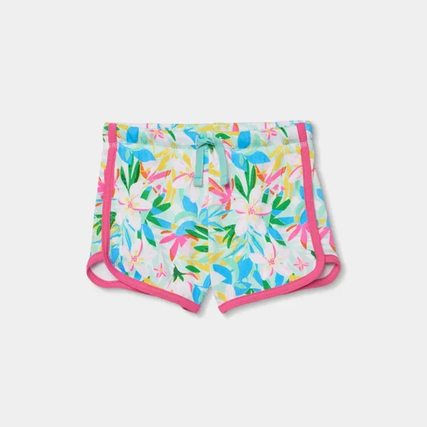 Short canalé flores de niña