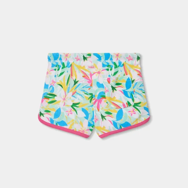 Short canalé flores de niña