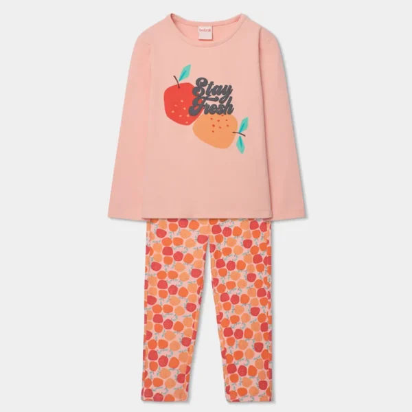 Pijama punto manga larga de niña