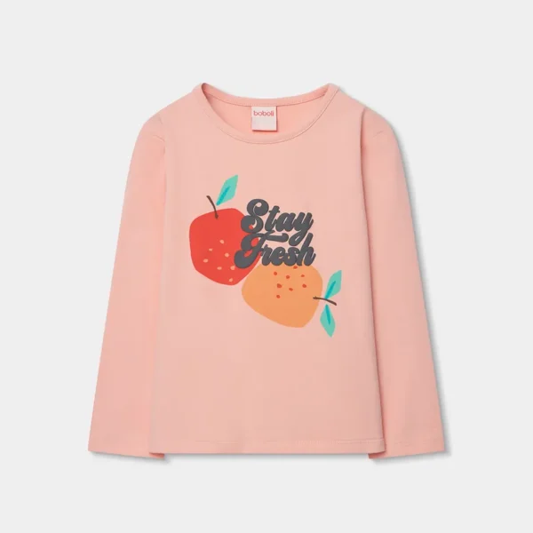 Pijama punto manga larga de niña