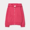 Chaqueta felpa con capucha de niña