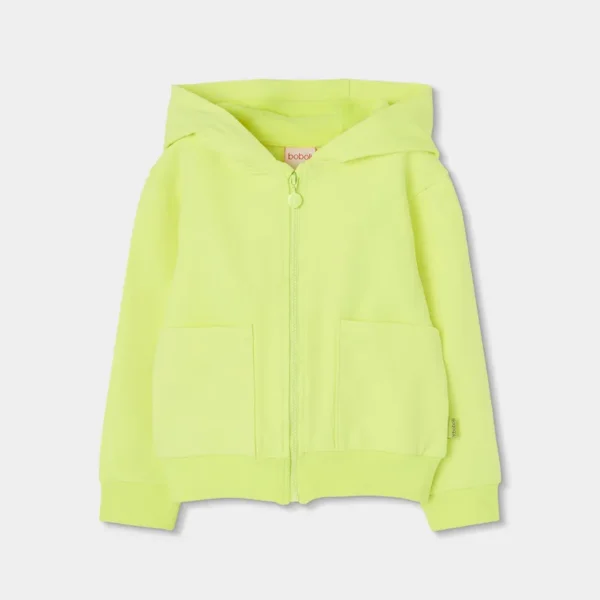 Chaqueta felpa con capucha de niña