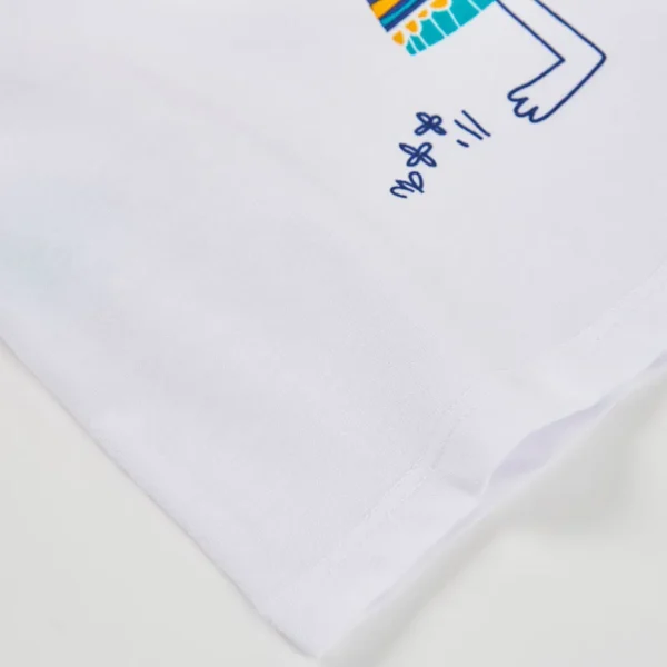 Camiseta punto estampada de niña