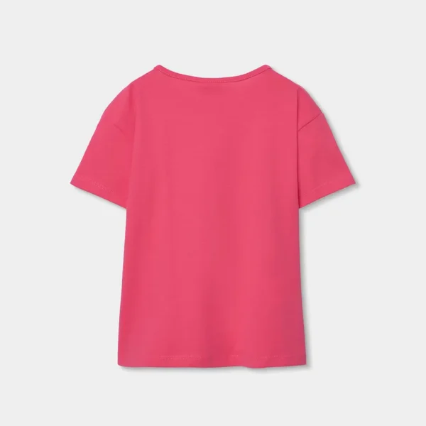 Camiseta punto estampada de niña