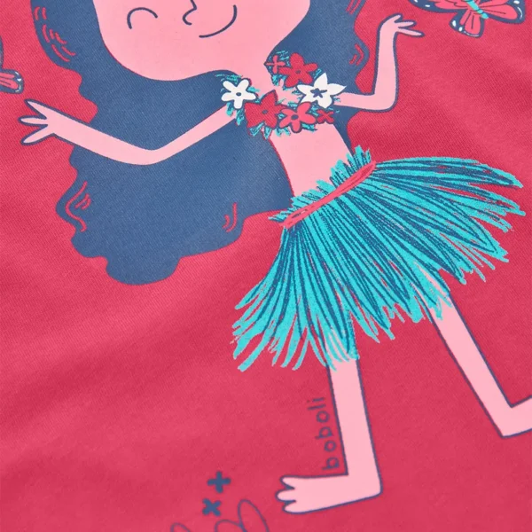 Camiseta punto estampada de niña