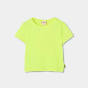 Camiseta punto canalé de niña