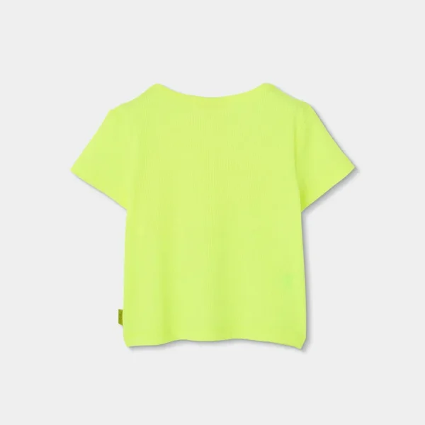 Camiseta punto canalé de niña