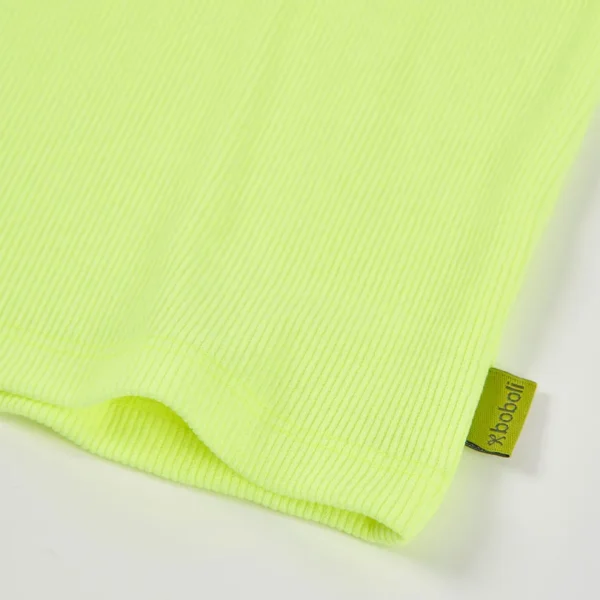 Camiseta punto canalé de niña