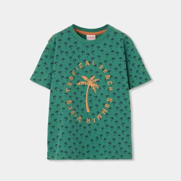 Camiseta punto flamé de niño