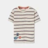 Camiseta punto listada de niño