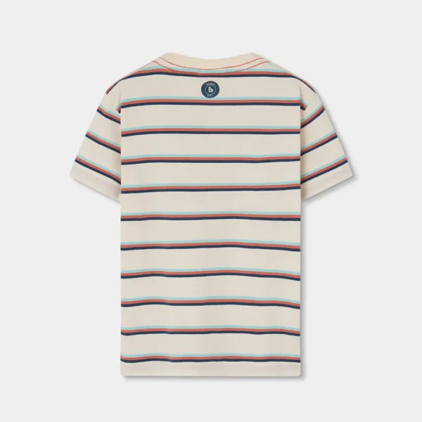 Camiseta punto listada de niño