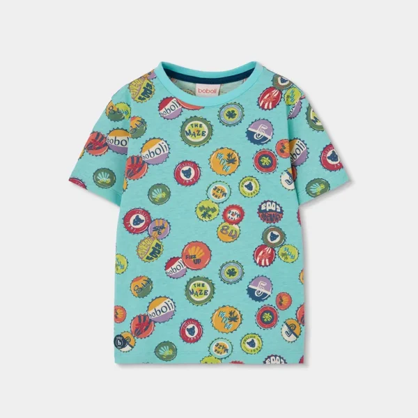 Camiseta punto estampada de niño