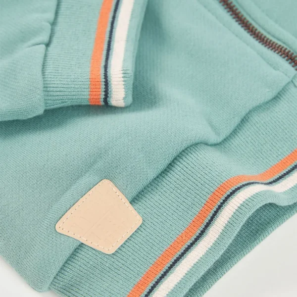 Chaqueta felpa con bandas de niño