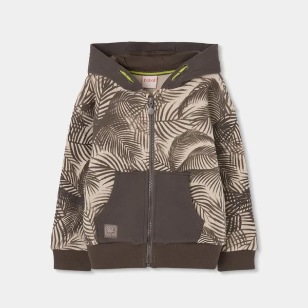 Chaqueta felpa con capucha de niño