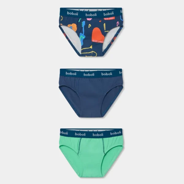 6830309776_a Pack 3 calzoncillos punto de niño