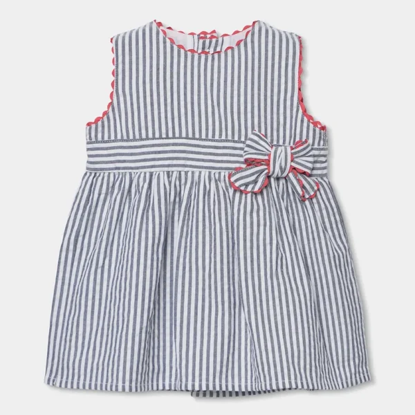 7030119872_a Vestido popelín listado de bebé