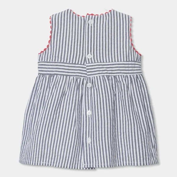 7030119872_b Vestido popelín listado de bebé