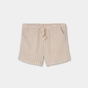 Bermudas lino listada de niña