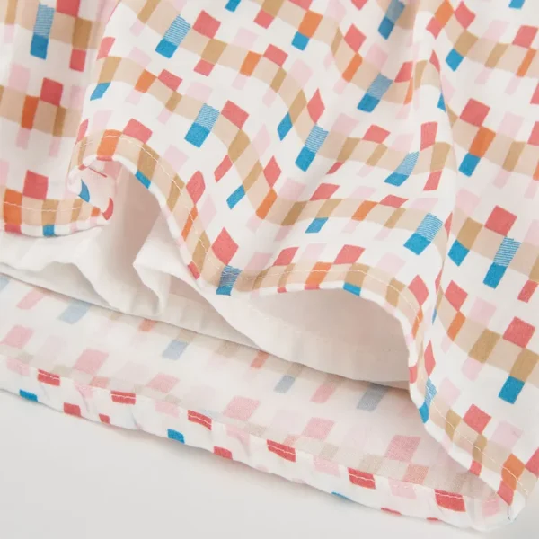 Vestido satén "cenefas" de niña