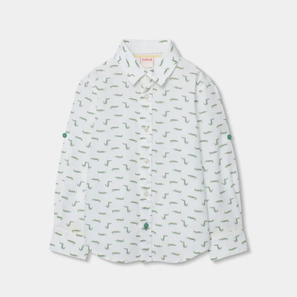 Camisa popelín estampada de niño