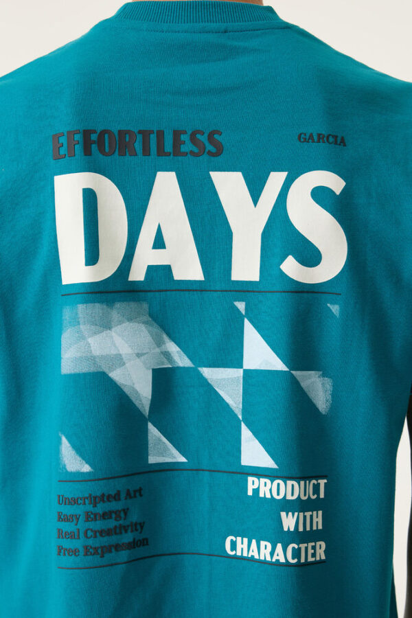 Camiseta verde-azul
