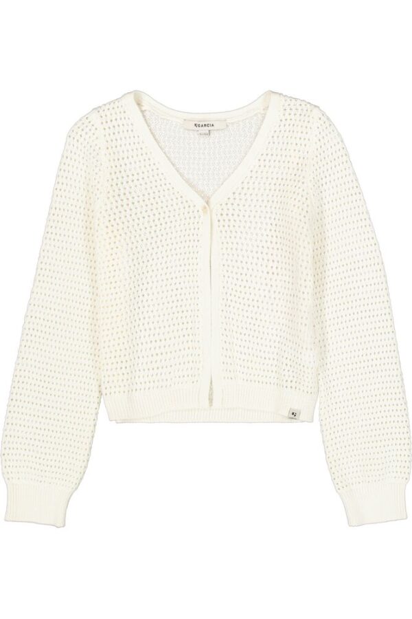 Cárdigan blanco roto