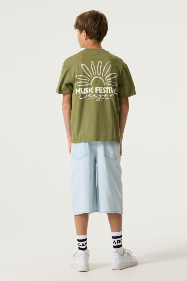 Pantalones cort lavado suave