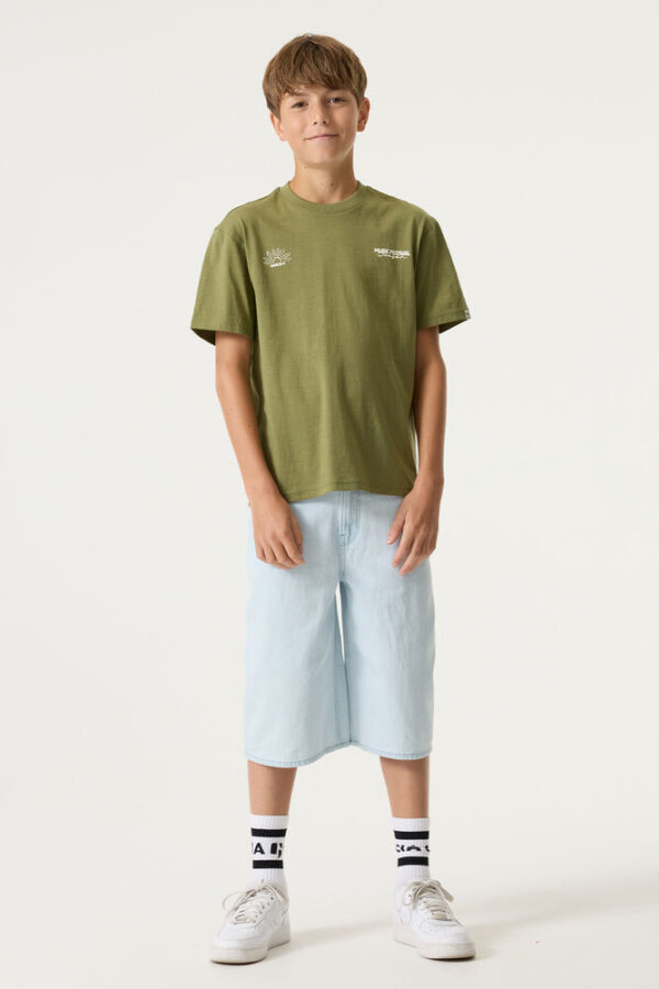 Pantalones cort lavado suave